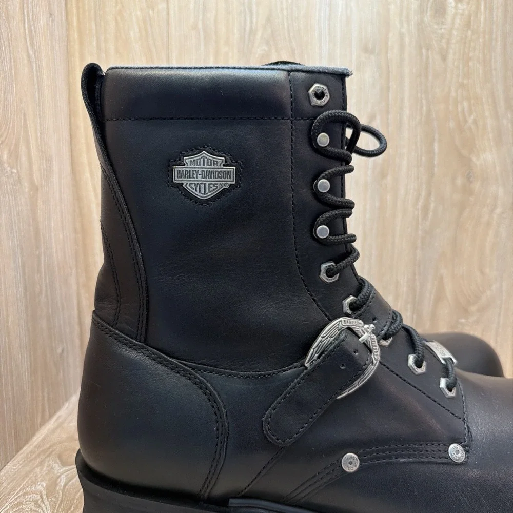 Harley Davidson Boots Size 13 Motorcycle Ansi Z41 PT 99 Black Leather Safety Toe